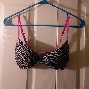 Zebra push-up bra in 34b