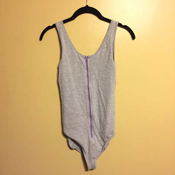 NWOT American Apparel Zip Bodysuit