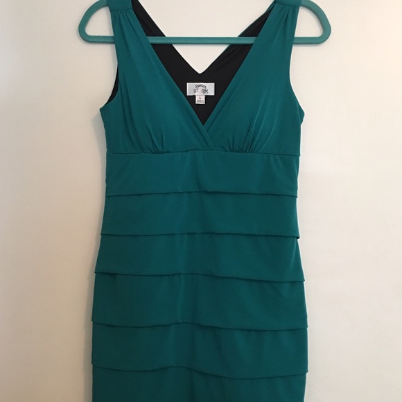 Fun, teal cocktail dress