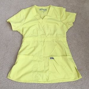 XS (Yellow) Greys Anatomy Scrub Top