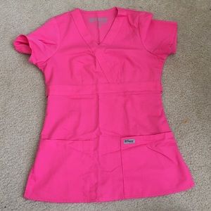 XXS (Pink) Greys Anatomy Scrub Top