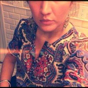 Angie - paisley elastic waist top