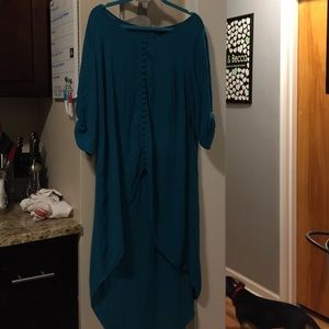 Sheer high low shirt