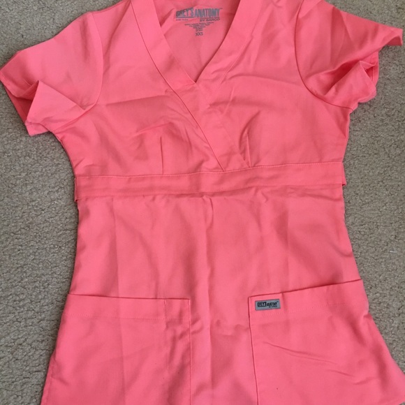 XXS (Peach) Greys Anatomy Scrub Top