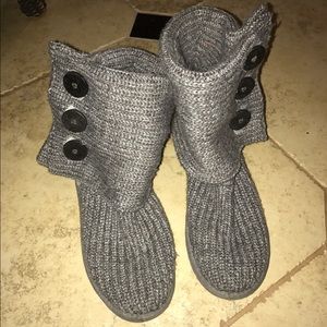 UGG grey sweater boots