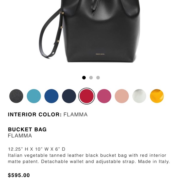 Mansur Gavriel black with red interior bucket bag - Picture 4 of 4
