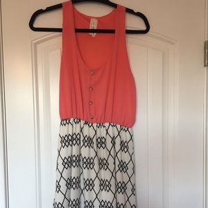 Pink and White Dress