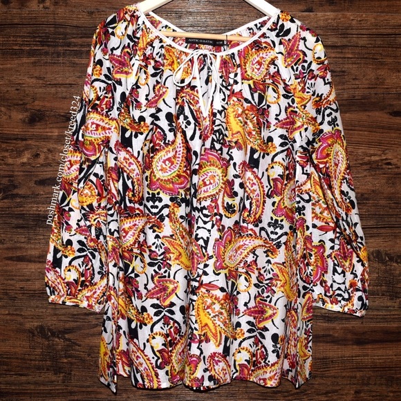 ANTIK BATIK Floral Print Top Gauze Bohemian Tunic - Picture 3 of 5