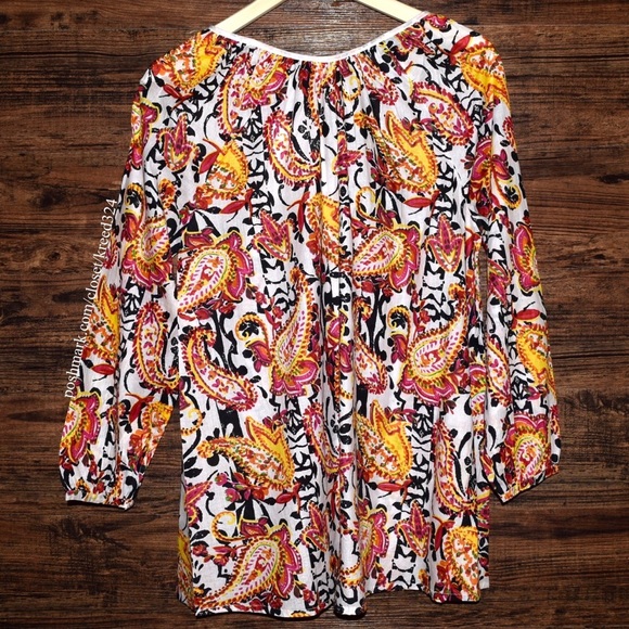 ANTIK BATIK Floral Print Top Gauze Bohemian Tunic - Picture 4 of 5