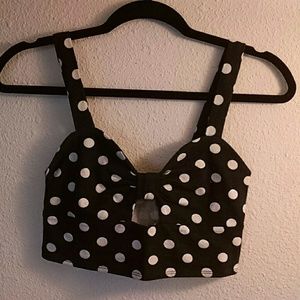 Black and White Crop Top