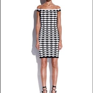 Off the shoulder Herve Leger dress
