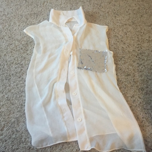 Sheer button down too