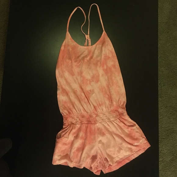 LAST CHANCE Billabong Pink Tie Dye Romper