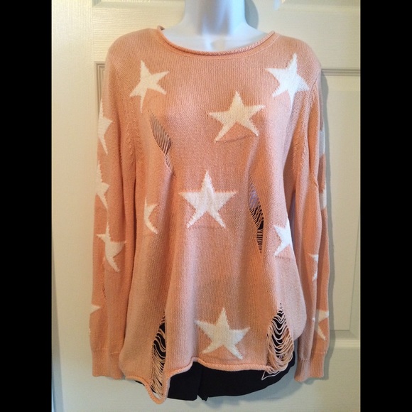 Distressed Star Sweater