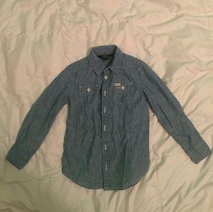 Denim polo button down