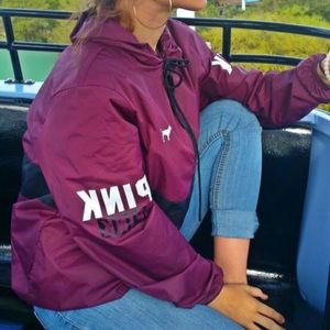 MAROON VICTORIA SECRET PINK ANORAK WINDBREAKER