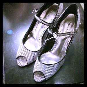 Predictions black and white checkered heels