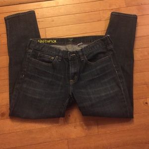 Size 30 toothpick j. Crew dark jeans