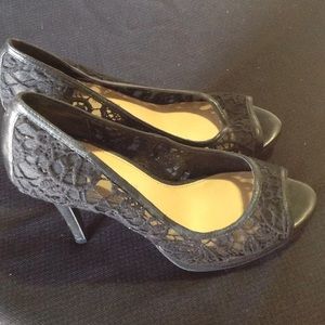 Antonio Melanie black lace heels