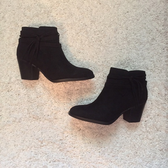 Last pair! Faux Suede Fringe Booties - Picture 3 of 4