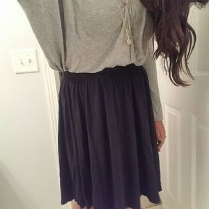 Black high low skirt