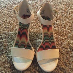 White Wedge Sandals
