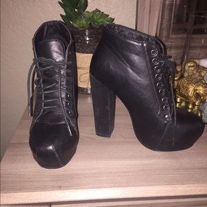 Chunky platform booties