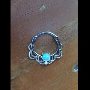 16g 10mm opal septum clicker