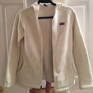 Cream Patagonia full zip jacket