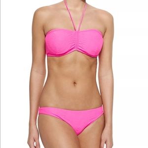 SHOSHANNA textured pink swimsuit bikini size M new