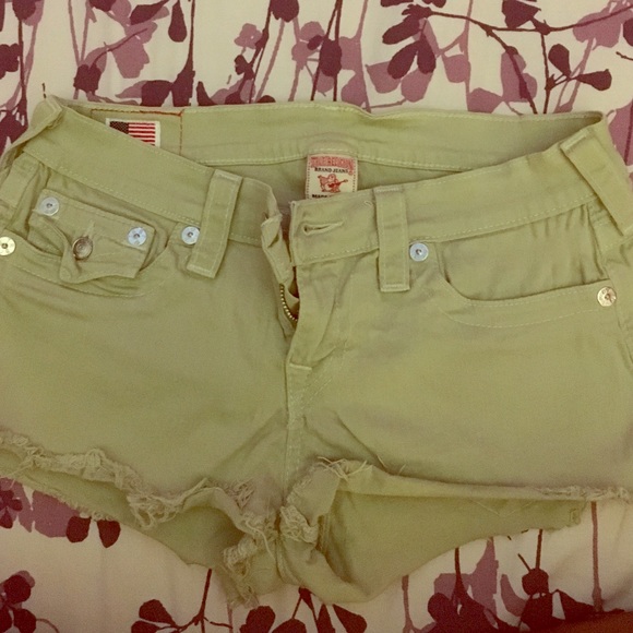 True religion high waisted shorts
