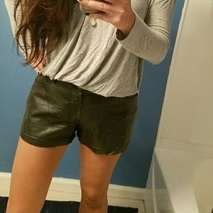 Sold****Vegan leather shorts