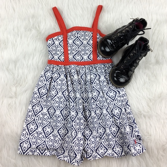 Nautica red white and blue tunic dress