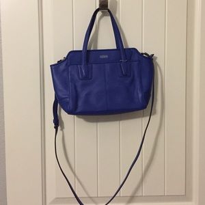 Blue leather Coach bag