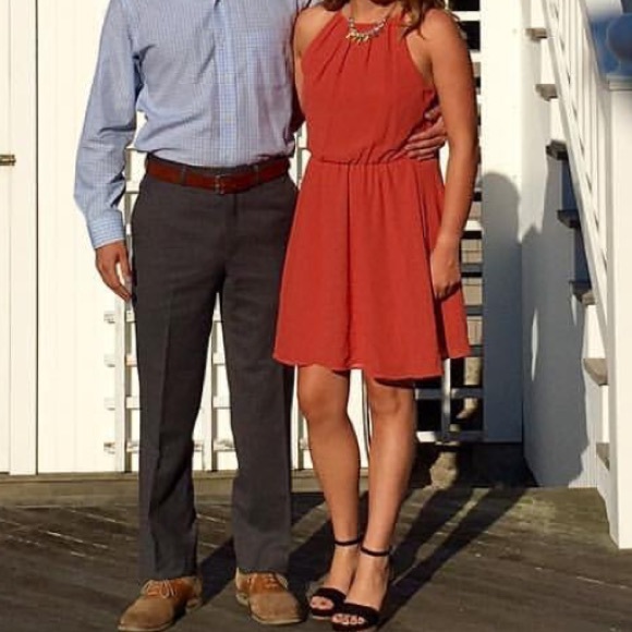 Burnt orange dress