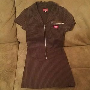 Dickies zip pin stripe mini