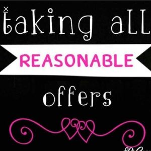 PLEASE be reasonable as most of my items are NWT.