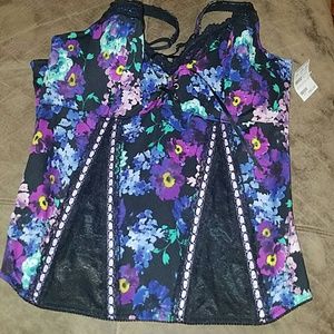 Frederick's of Hollywood floral corset