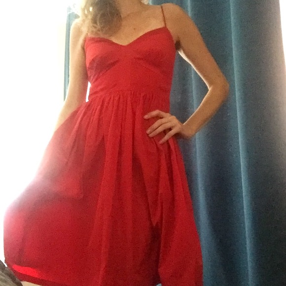 Calvin Klein red cocktail dress