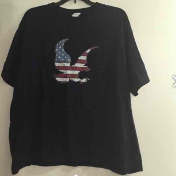 Cotton Mens T-Shirt XL with flag