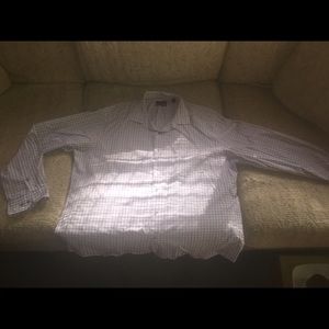 Alfani dress shirt pink stripes size 34-35 17 1/2