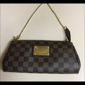 Authentic Louis Vuitton Damier Eva clutch