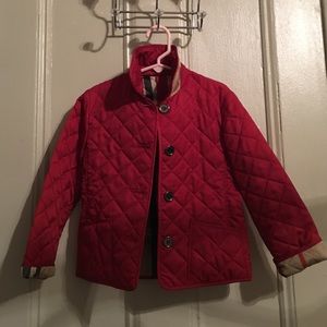 Toddler girls Burberry red jacket