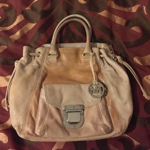 Leather Tan Authentic MK leather handbag