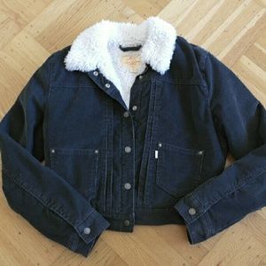 Levi's Cropped Sherpa Trucker Jacket M