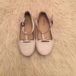 Girls Zara leather white shoes