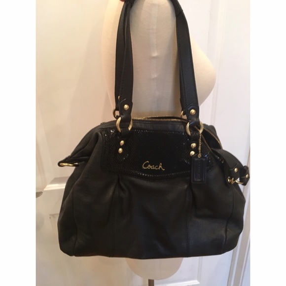 Black Coach Leather Bag