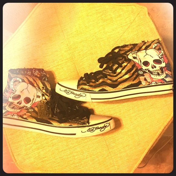 Ed Hardy Skull Canvas Sneaker