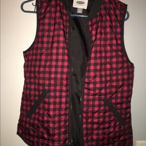 Old Navy buffalo check vest