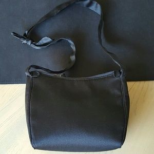 Morris Moskowitz Black Satin Evening Bag